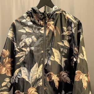Sunrise KingdomFloral Black Windbreaker Jacket Medium